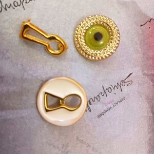 Schiaparlli BUTTON/Brooch Embelliment SET FOR GARMENTS SEE PICS SET OF 3 FRANCE